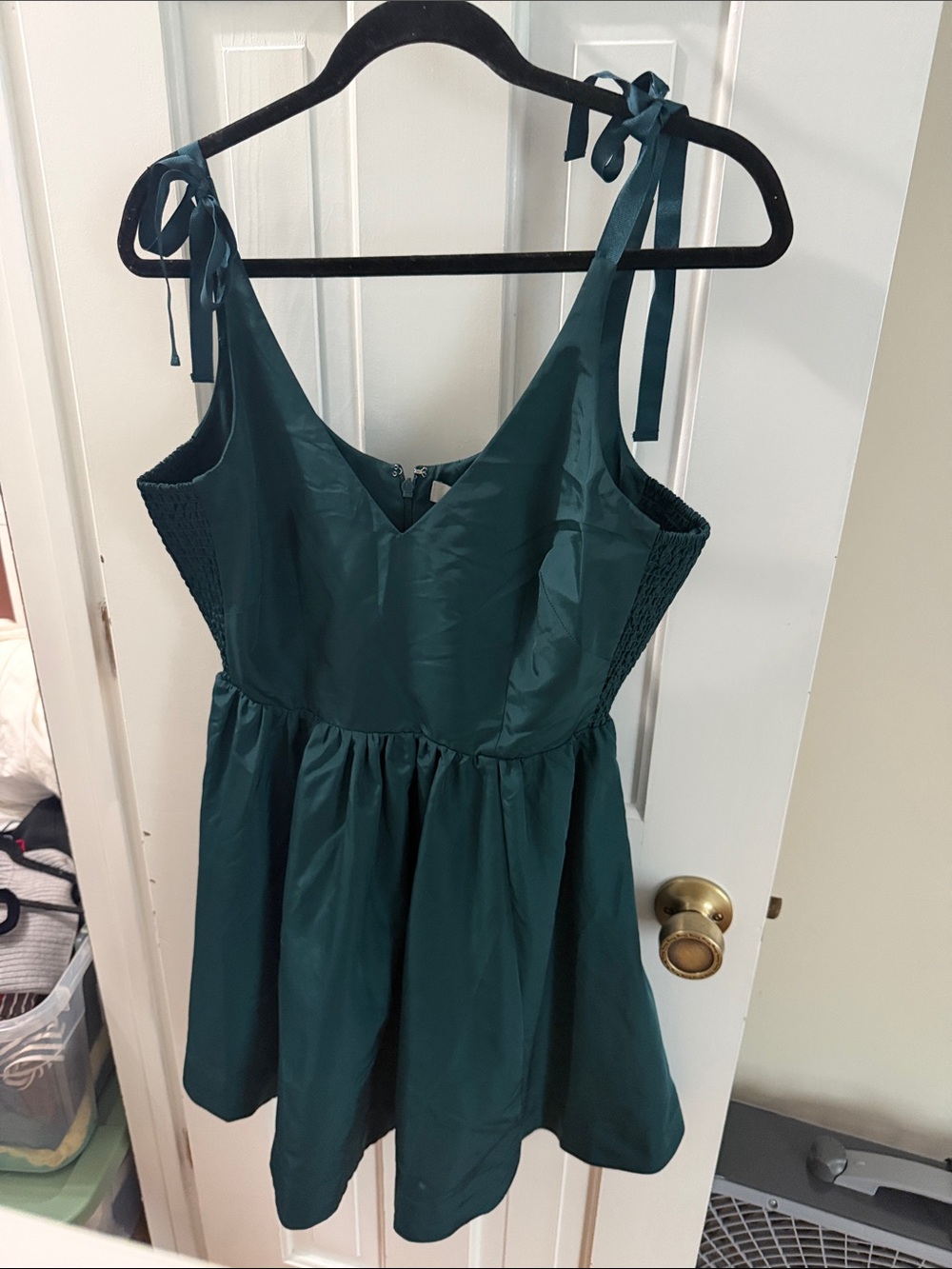 Old Navy Teal Tie-Shoulder Mini Dress